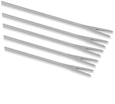 ibasenice 6pezzi Bastoncini Per Arrostire in Forchette Per Barbecue Da Spiedini Per Salsicce Manico Legno Utensili Per Barbecue Riutilizzabili Per Mores Wurstel e