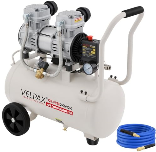 30L Air Compressor, 1600W/2.15HP Portable Air Compressor, Oil Free 256L/Min@7Bar | Low Noise with 68dB | Compact & Portable for Tyre Inflation, Paint Spraying, Nail Guns & Air Tools