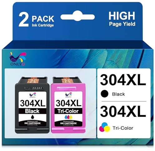ONLYU 304XL Cartuchos de Tinta remanufacturados Negro y Color para HP 304