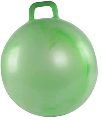 Xgdsnly Palla Rimbalzante, Palla da Saltare, Palla da Seduti Rimbalzante Realizzata in PVC Resistente con Superficie Luminosa E Maniglia per Bambini E Adulti, Verde