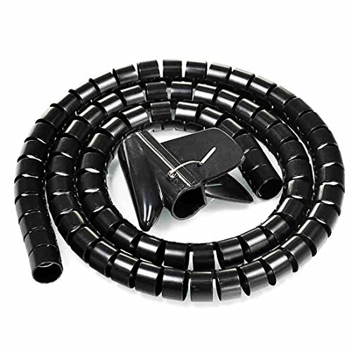 N/A 20 mm flexibel, Kabel-Organizer, Spiralschlauch, für Computer, Kabelmanagement, Schwarz, 10 m