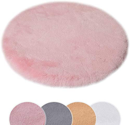 SXYHKJ Tappeto in Finta Pelliccia di Coniglio/Faux Pelle di Pecora Imitazione Toison Moquette/Fluffy Soft Breve Hair Decorativo Cuscino da Sedia Divano stuoia (Rosa, 30x30cm)