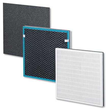 Beurer LR 210/LR 200 Filter Nachkaufset, dreischichtiges Filtersystem, HEPA-Filter H13, Aktivkohlefilter, Vorfilter, für die Beurer Luftreiniger LR 210 und LR 200