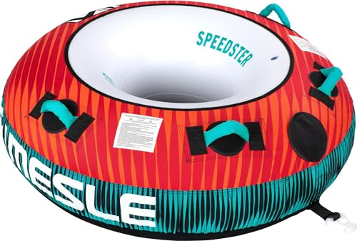 Mesle Bouée Tractée Speedster 1-2 Personnes, Gonflable Bouée Bateau & Jet Ski Nautique, Bouée Tractable Nautique pour Enfants & Adultes