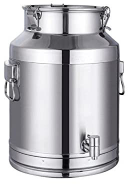 Bidon de transport de lait de ferme - 5L/9L/14L bidon de baratte à lait pot seau à vin baril seau à eau huile réservoir à thé avec couvercle scellé et robinet/A / 9L