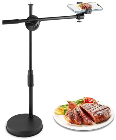 Videotelefonhållare, skrivbordsstativ för skrivbord 360° justerbar höjd och vinkel för Youtube Live Stream Video Recording