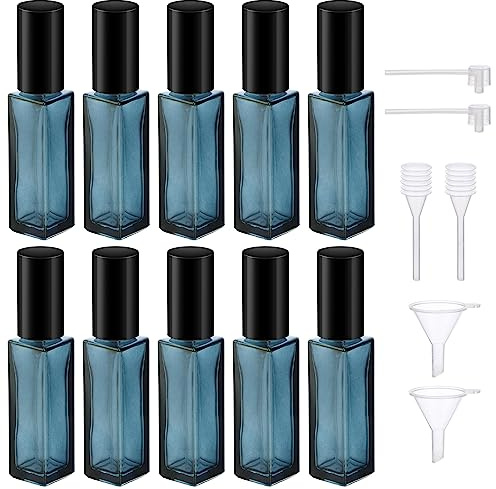 Segbeauty Vaporisateur Parfum Vide, Flacon de Parfum en Verre 10ml, 10 Pièces Bouteille Vaporisateur de Parfum de Sac Rechargeable, Petits Flacons de Parfums, Extracteur Diffuseur de Parfum