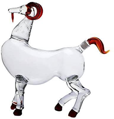 Duiaynke Caraffa per vino a forma di caraffa per vino in vetro borosilicato alto per la casa da pranzo