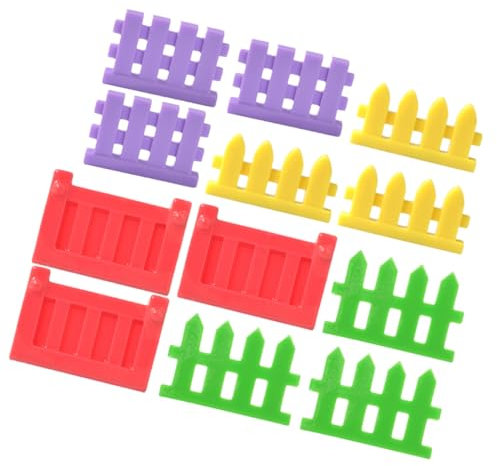 CORHAD 24pièces Clôture Miniature Résine Colorée pour Décoration De Jardin Et Maison Accessoires pour Féérique Et Maison De Poupée