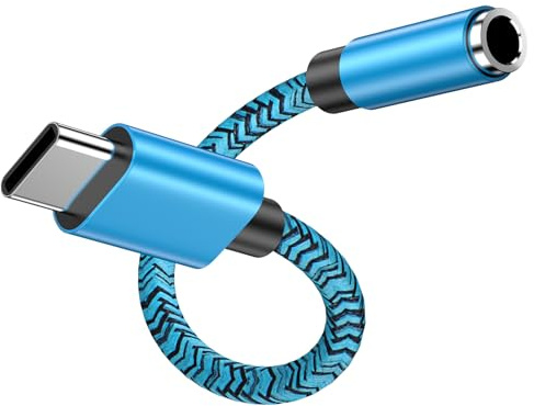 USB C auf 3.5mm Klinke, Typ C auf Kopfhörer Adapter Aux Digital Audio kopfhörer Adapter, Aux auf USB C Kopfhörer Adapter für Samsung Galaxy S26 S25 Ultra S24+ S23 S22 A35 A36 A16 A56, iPhone 17 16 15
