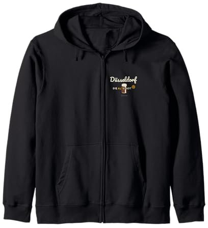 Düsseldorf Old Town Word Game Glass Altbier Düsseldorf Zip Hoodie