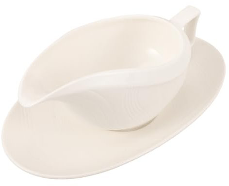 GALPADA Milk Jugs Porcelain Sauce Boats Lids Gravy Boat Maple Syrup Dispenser for Restaurant Home Use