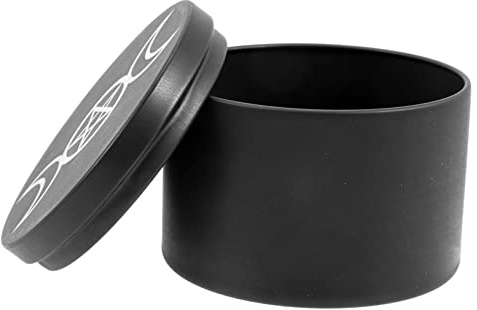 Angoily Ceremonial Carved Bowl for Rituals Storage Box for Candies and Cookies Decorative Tinplate Cookie Case for Home Altar Display