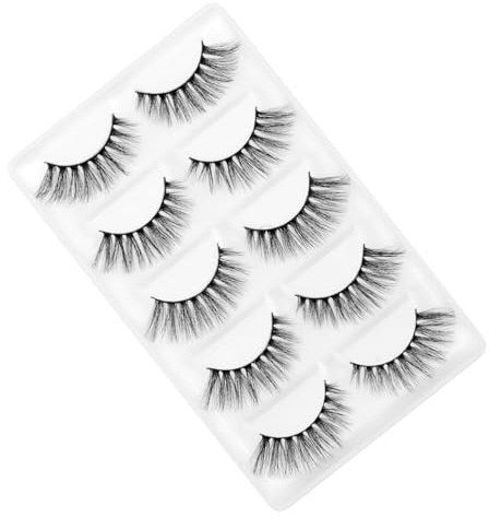 PACKOVE Ciglia Finte 3d Lunghe e Morbide 5 Paia Nero per Donne e Ragazze, Ciglia Artificiali Riutilizzabili per Trucco e Bellezza