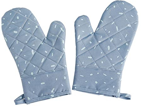 ZIUBMVDYC Working Gloves Gardening Gloves, Canvas Oven Mitts Heat Resistant, 1 Pair of Machine Washable Microwave Oven for Kitchen, Cooking, Baking