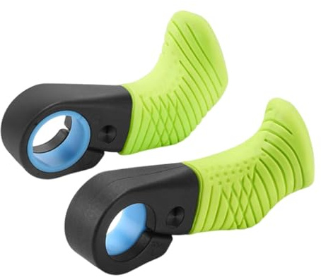 JISADER 2er Pack Fahrradgriffe Anti Rutsch, Bike Handlebar Thumb Rest Grips, Daumenauflagegriffe für Fahrradlenker, Ergonomisch Fahrradlenker, Fahrrad Griffe rutschfest für Radsportbegeisterte, GrÜn