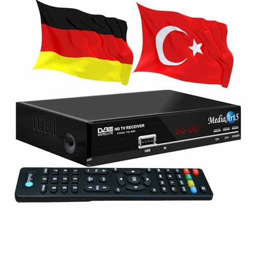Türkische TV Full HDTV Sat Receiver MEDIAART-5 Full HD DVBS/S2 Astra + Türksat programmiert 2xUSB
