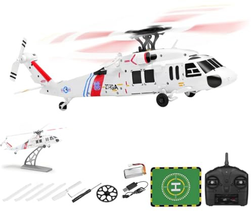 Meiurlex K270 UH-60L RC Hubschrauber, Black Hawk 4CH Fernbedienungs Hubschrauber mit optischer Flusspositionierung & Höhenhaltung, 2,4-GHz Stabilisiertes Flugzeug für Hobbyist (1PCS Akku)