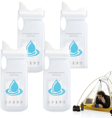 Sacchetti per urina da viaggio – orinatoi portatili di grande capacità | 700 ml sacchetti igienici per auto per campeggio – per bambini incinte, pazienti, ingorghi stradali, escursioni, picnic, casa