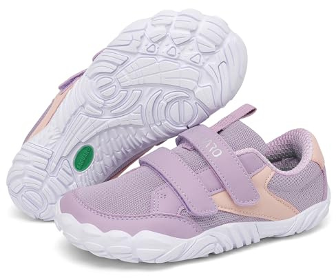 SAGUARO Bambini Barefoot Shoes Bambina Bambino Scarpe Minimaliste da Trail Running Leggere e Morbide per Scuola e Outdoor,Lilla Chiaro,35EU