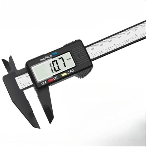 100/150 mm digital skjutmått Vernier-skjutmått mätverktyg for snickeriverktyg med kolfiberurtavla och elektronisk linjal(Digital Black 150mm)
