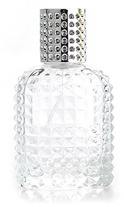 Enslz Vaporisateur de parfum vide rechargeable en verre avec brume fine Argenté 50 ml