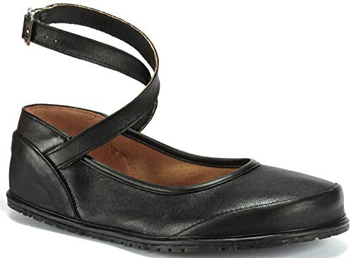 Magical Shoes Comfortable strappy ballerinas | Minimalist barefoot shoes | Barefoot | Leisure | Outdoor | Summer-Spring | Leather | Anna, | :37 / 236mm, | :Ballerina Anna - Black