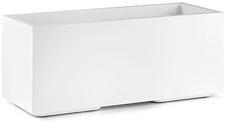 VECA SPA Blumentopf Matheria 100 cm modernes Design (Weiß)