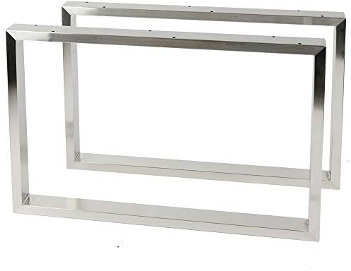 Montixx® 2X (1 Paar) Quadrat Couchtisch & Tischkufen Bank Tischuntergestell B 60cm x H 40cm Edelsthal