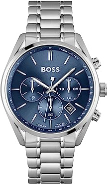 BOSS Montre Chronographe à Quartz pour homme Collection Champion avec Bracelet en Acier Inoxydable ou en cuir