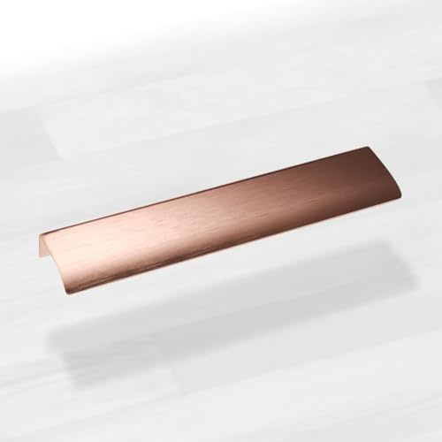 HARTE - Tirador Edge Straight - Ideal para Todo Tipo de Muebles de Baño y Cocina - Medidas 200 mm - para Armarios y Cajones de tu Hogar - Color Cobre