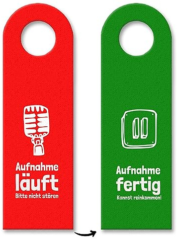 Türanhänger Aufnahme läuft aus Filz in rot und grün