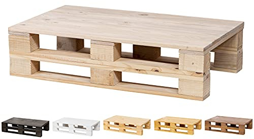 Palets Talavera Beistelltisch/Couchtisch aus Paletten, Vintage-Stil, rustikal (100 cm x 60 cm, Rohes Finish)