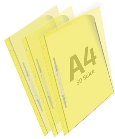 Angebotsmappe A4 gelb | PE glatt 0,160mm | 50Stk.
