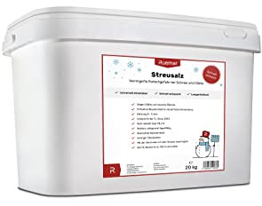 Streusalz 20 kg Eimer Effektiv und Schnell Tellerstreuer geeignet Grobkörnig Hochwertiges Auftausalz
