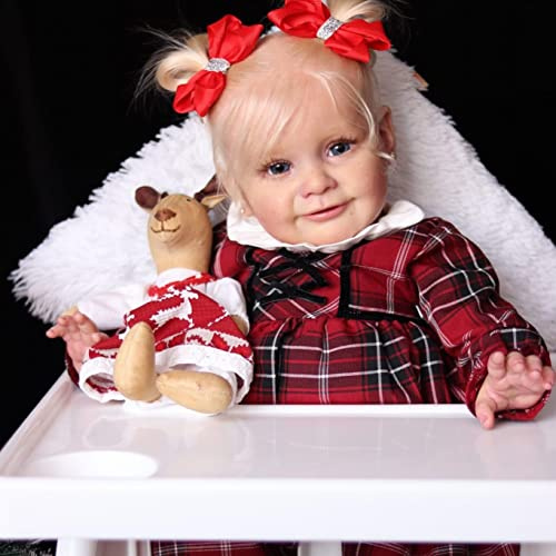 Zero pam 24 Zoll Realistisch Reborn Puppe Mädchen Mit Blondem Haar Lebensecht Silikon Baby Puppe Sieht Echt Aus Lächelnde Neugeborene Puppen Reborn Toddler Reborn Baby
