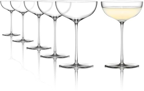 Stölzle Lausitz Kyoto Bar Copa de Cóctel Set de 6 320 ml – Copas Elegantes para Martini & Margarita – Copas de Cristal para Cócteles – Resistentes a Lava-Vajillas y Golpes