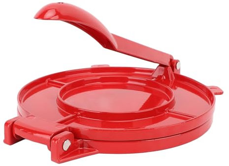 Gusseisen Tortilla Presse – Multifunktionale Rotis Presse 24,9 X 25,4 Cm, Mehl Tortilla Presse, Quesadilla Maker, Taco Maker (rot)
