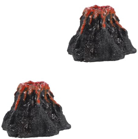 OFFSCH 2stücke Mini Vulkan Landschaftsornament Resin Vulkan Modell Für Garten Und Terrassendekoration Für Mikrolandschaften Und Blumenpot-Gestaltung Leicht Und Kompakt Bringt Freude