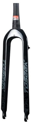 BSFHQS Fourche Rigide De VTT 26 27,5 29 Universelle 1-1/2 Fourche Conique en Fibre De Carbone Frein À Disque Fourche Avant À Libération Rapide 9×100mm QR(Black,29in)