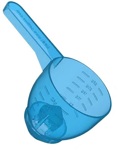 Qerwsdty Tazas Medidoras Transparentes Tazas y Cucharas Medidoras Vasos Mezcladores Multiusos Básculas de Medición Transparentes Azul