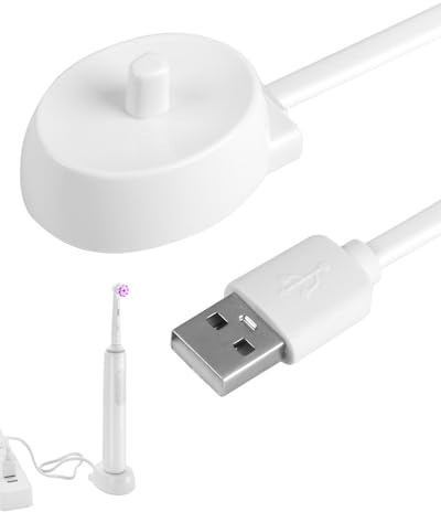 USB Electric Toothbrush Charger for Oral B Toothbrush Charger Type 3757 Inductive Charging Base Waterproof Potable Power Cord Cable Compatible with Braun Oral-B Pro 3 3500 Pro 2 2500 Pro 1 650 iO3
