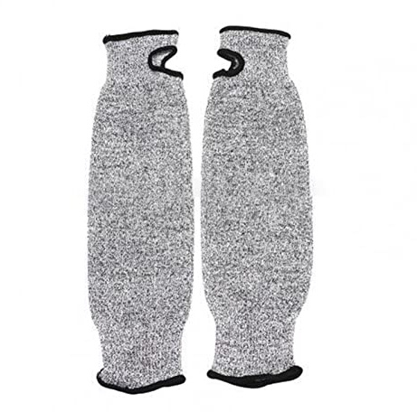 CFWWSAQ Guantes Anticortes 1Pc Nivel 5 HPPE Resistente al Corte Anti-perforación Trabajo protección Brazo Manga Cubierta Anti-Corte Resistente al Desgaste Cubierta de protección del Brazo(26cm)