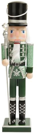 Hitburu Christmas Nutcracker Figurines | Holiday Nut Cracker Doll Figure Decorations - Seasonal Festive Doll for Desk Display Shelf Tabletop Windowsills Table Home Desktop Entry Cabinets
