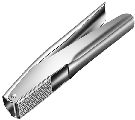 Spremiaglio professionale in acciaio inox 304, tritacarne e tritacarne con manico ergonomico per spremere senza sforzo, lavabile in lavastoviglie, utensile da cucina resistente alla ruggine (1 pezzo)