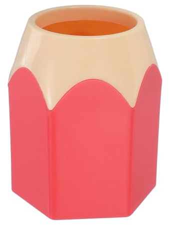 QUARKZMAN Bleistiftförmige Stiftehalter, Buntstift-Aufbewahrungsorganizer Für Schreibtisch Niedliche Becher Makeup Pinsel Behälter Stiftehalter Für Zuhause Büro Dekoration (Nordic Pink)