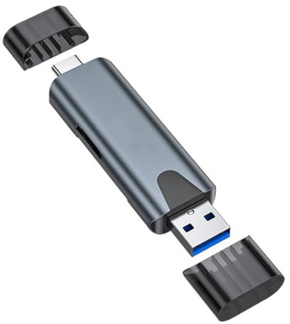 Elnwnnkc Lecteur De Carte Mémoire À Double Fente USB C Et USB A pour Smartphones Tablettes PC De Cartes TF