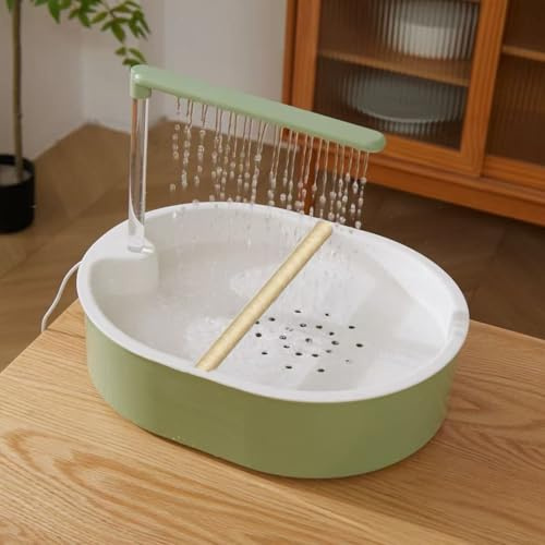 Zhajipai Vogel Dusche, Vogeldusche Für Wellensittiche, Wellensittich Dusche Mit Wasserfall, Automatisches Vogelbad, 31,8x28x25cm, Für Sittiche Finken Unzertrennliche