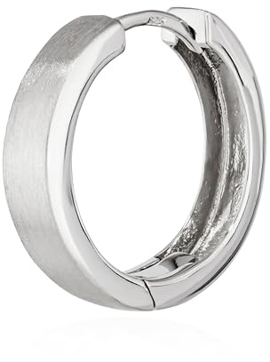 NKlaus silver singel 925 sterlingsilver fällbar creole örhängen örhänge 17,7 mm matt anlöpningsskydd 4798