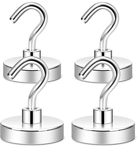 Neosmuk - Ganci magnetici resistenti, 45,4 kg + gancio magnetico Cruise Essentials con base lavorata a CNC, resistente protezione dalla corrosione, ideale per griglia, asciugamani